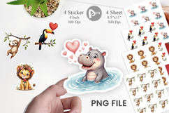 Jungle Love Valentine Sticker Product Image 1