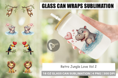 Jungle Love Valentine Glass Can Wrap Product Image 1