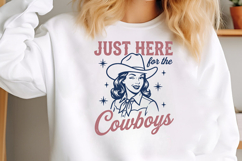 Retro Just Here for the Cowboys Design Product Image 2