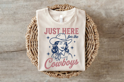 Retro Just Here for the Cowboys Design Product Image 3