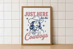 Retro Just Here for the Cowboys Design Product Image 5