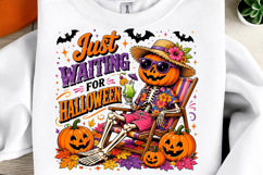 Retro Just Waiting For Halloween PNG Product Image 1