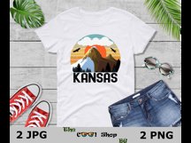 Retro Kansas Vintage Sublimation Png, Kansas Sunset Png Product Image 3