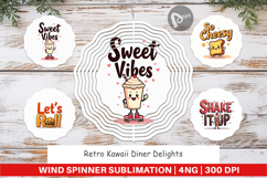 Retro Diner Delights Wind Spinner Product Image 1