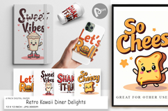 Retro Diner Delights Digital Paper Product Image 1