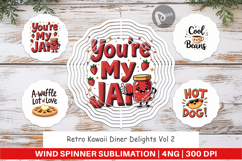 Retro Diner Delights Wind Spinner Product Image 1