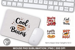 Retro Diner Delights Mouse Pad Product Image 1