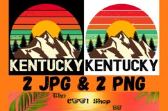 Retro Kentucky Vintage Sublimation Png, Kentucky Sunset Png Product Image 1