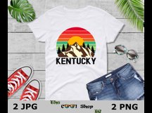 Retro Kentucky Vintage Sublimation Png, Kentucky Sunset Png Product Image 3