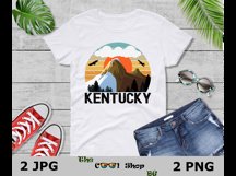 Retro Kentucky Vintage Sublimation Png, Kentucky Sunset Png Product Image 3