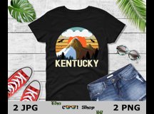 Retro Kentucky Vintage Sublimation Png, Kentucky Sunset Png Product Image 2