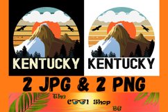 Retro Kentucky Vintage Sublimation Png, Kentucky Sunset Png Product Image 1