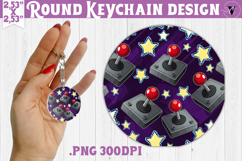 Vintage vibe Round keychain | 90s graffiti style and neon Product Image 1