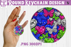 Vintage vibe Round keychain | Y2K glamorous style Product Image 1