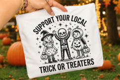 Retro Kids Halloween SVG PNG, Support Local Trick or Treater Product Image 2
