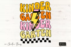 Retro Kindergarten PNG | Back To School PNG Product Image 1
