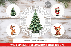 Retro Kitsch Christmas Wind Spinner Product Image 1