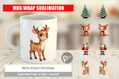 Retro Kitsch Christmas Mug Wrap Product Image 1