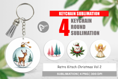 Retro Kitsch Christmas Keychain Product Image 1