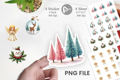 Retro Kitsch Christmas Sticker Product Image 1