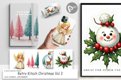Retro Kitsch Christmas Digital Paper Product Image 1