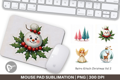 Retro Kitsch Christmas Mouse Pad Product Image 1