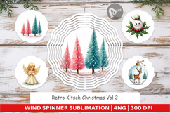 Retro Kitsch Christmas Wind Spinner Product Image 1