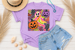 Retro Knitted Halloween Ghost PNG Product Image 3