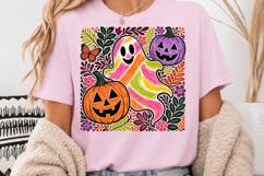 Retro Knitted Halloween Ghost PNG Product Image 4