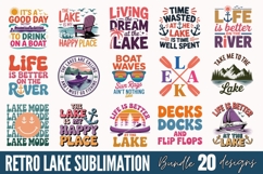 Retro Lake Sublimation Bundle, Summer Sublimation Product Image 1