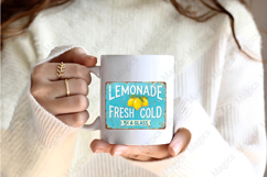 Retro Lemonade Fresh Cold Sign PNG, Vintage Summer Drink Product Image 5