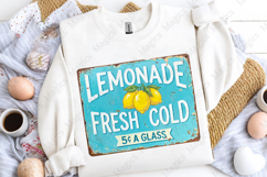 Retro Lemonade Fresh Cold Sign PNG, Vintage Summer Drink Product Image 4