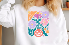 Retro Let's Learn Today Teacher PNG Product Image 2