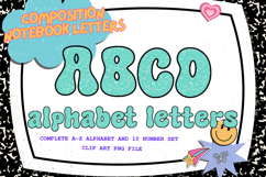 Composition Notebook Alphabet Back To School Retro Letters Product Image 1