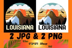 Retro Louisiana Vintage Sublimation Png, Louisiana Sunset Product Image 1