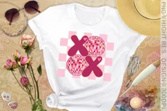 Retro Valentines sublimation design, disco ball PNG Product Image 5