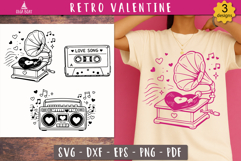 Retro Love Music SVG Valentine design