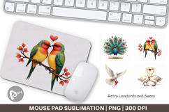 Valentine Lovebirds Mouse Pad Product Image 1