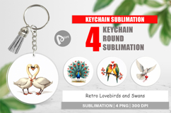 Valentine Lovebirds Keychain Product Image 1