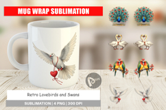 Valentine Lovebirds Mug Wrap Product Image 1