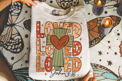 Loved Valentine's Day PNG, Be Mine, Cross Valentine Retro Product Image 3