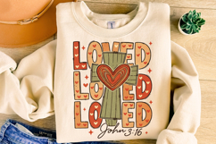 Loved Valentine's Day PNG, Be Mine, Cross Valentine Retro Product Image 4