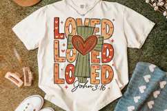 Loved Valentine's Day PNG, Be Mine, Cross Valentine Retro Product Image 5