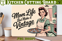 Retro Mom Cutting Board Bundle | Funny Mom Kitchen decor Product Image 4