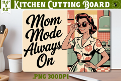 Retro Mom Cutting Board | Funny Mom Kitchen decor Product Image 1