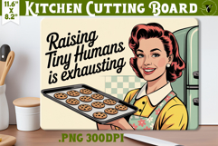 Retro Mom Cutting Board | Funny Mom Kitchen decor Product Image 1