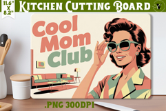 Retro Mom Cutting Board Bundle | Funny Mom Kitchen decor Product Image 11