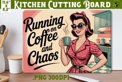 Retro Mom Cutting Board | Funny Mom Kitchen decor Product Image 1