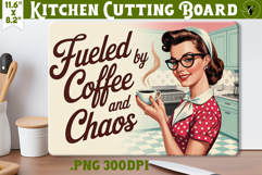Retro Mom Cutting Board | Funny Mom Kitchen decor Product Image 1