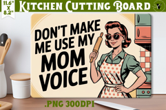 Retro Mom Cutting Board | Funny Mom Kitchen decor Product Image 1